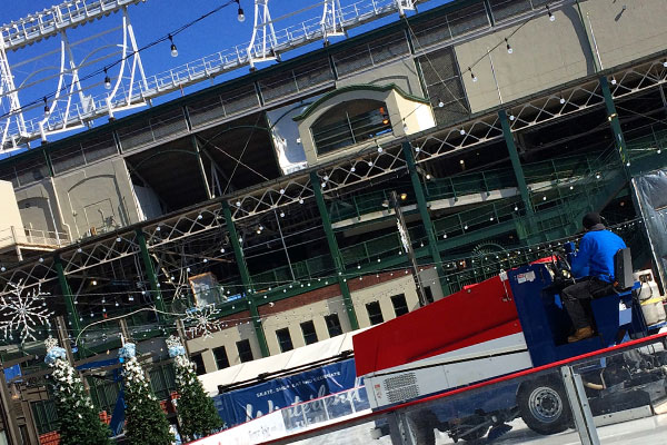 Zambonee on ice at Wrigley Field