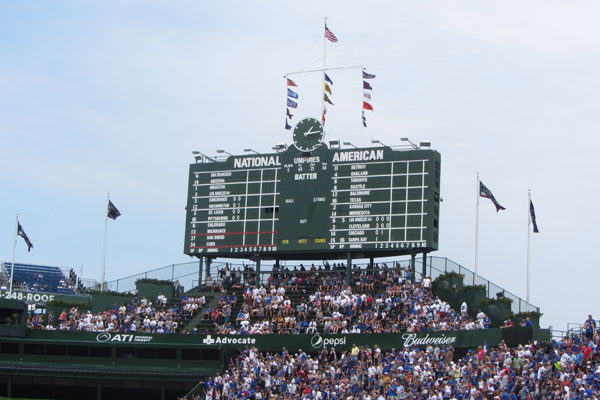 Wrigley Field Scoreboard