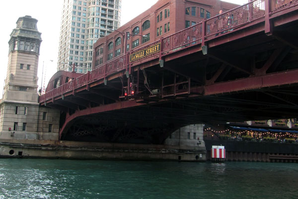 Riverwalk looking at LaSalle Street Bridge