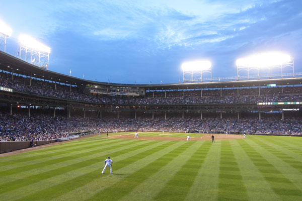 Wrigley Field view from bleachers