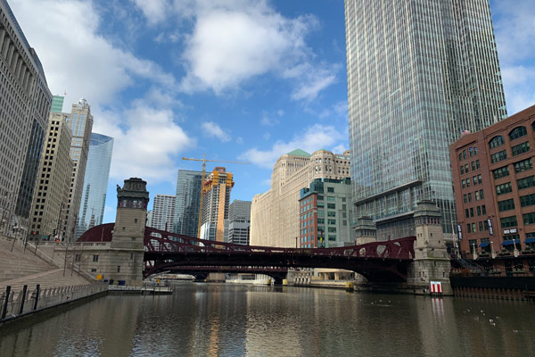 Looking West on the Riverwalk