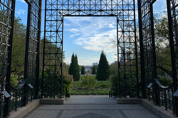 Cancer Survivors' Garden on sunny day