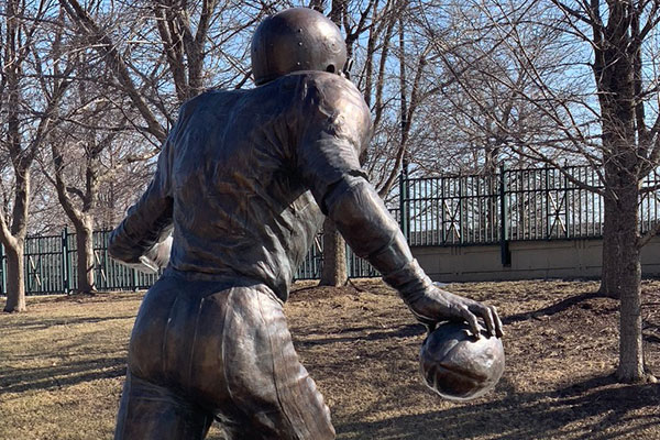 Back of Walter Payton statue