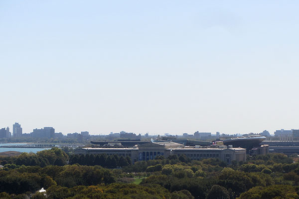 View of the Field Museum from Prudential Plaza