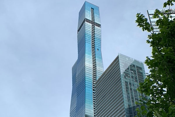 View of skyline looking South from the Riverwalk