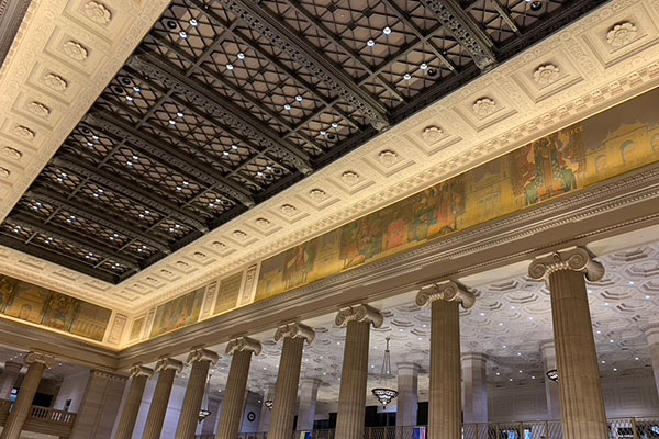 Lobby ceiling of Central Standard Building