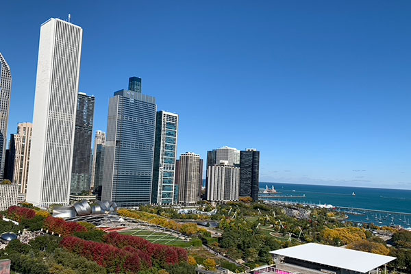 Millennium Park from highrise building