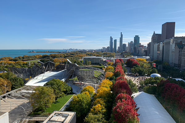 View of park from Prudential Plaza