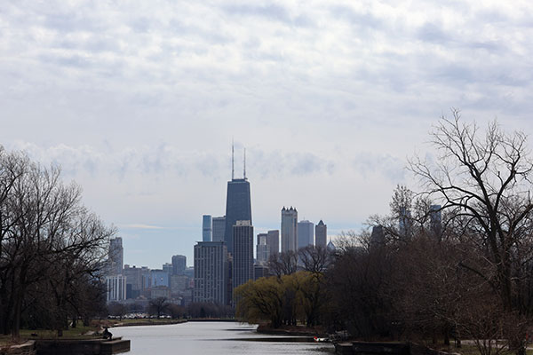 John Hancock Building in the Chicago skyline