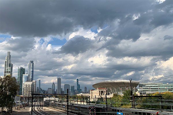 Chicago Skyline beyond Soldier Field