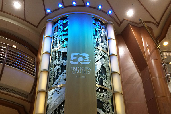 Princess logo in main atrium