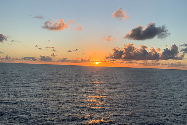 Sunset on early Sunday evening