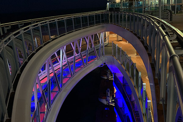 Seawalk after dark on Wednesday