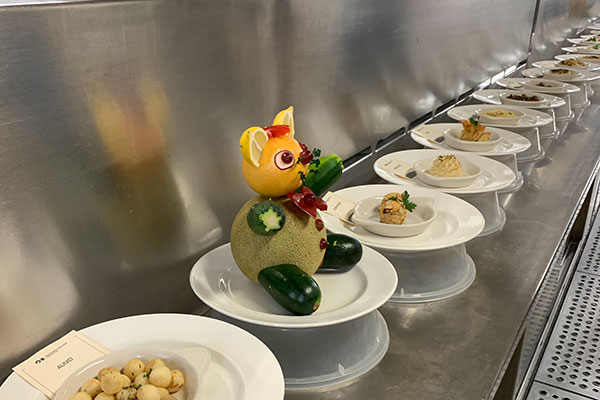 Food Art on display in Galley