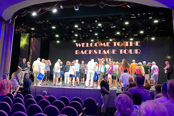 Tour of the backstage during tour