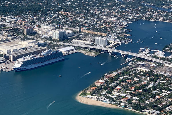 Regal Princess from Airplane as we end our vacation