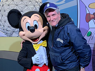 Pat and Mickey Mouse at EPCOT