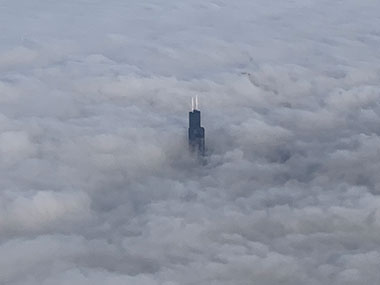 Sears tower from plane