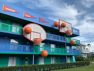 Large basketball statues