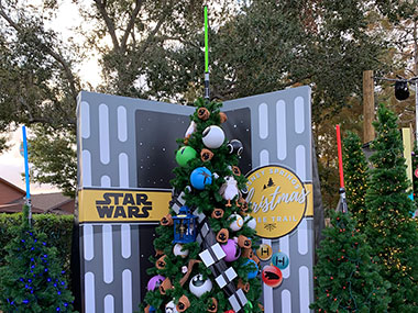 Star Wars Christmas tree at Disney Springs Christmas Trail