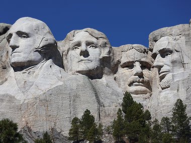Various Presidents on Mount Rushmore