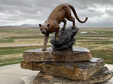 Mountain lion statue