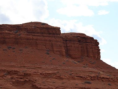 Dark red cliffs