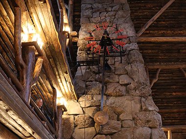 Clock in Yellowstone National Park Old Faithful Lodge