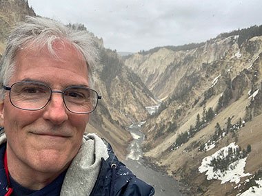 Pat in front of Yellowstone valley