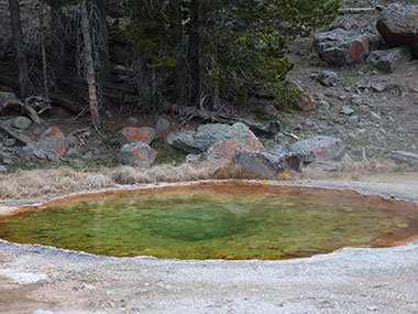 Rocks reflects in pool