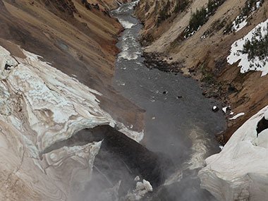 Looking over Lower Falls from above it