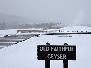 Old Faithful Geyser sign