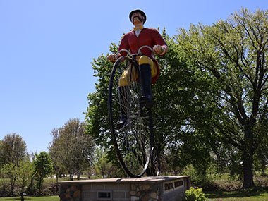 Trees beyond World's Largest Bicyclist