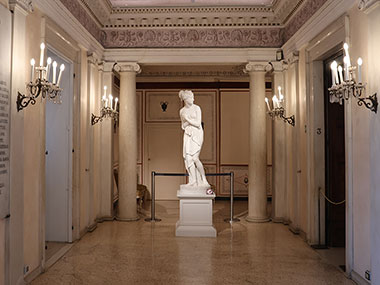 Statue of woman in great hall