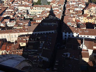 Shadow of dome over city