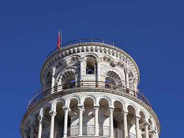 Top floor of the Leaning Tower of Pisa