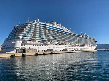 Enchanted Princess docked in Corsica