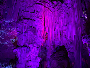 Rock formations lit up - Gibraltar