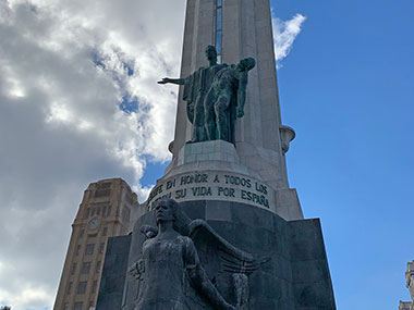 Large statue near pier - Tenerife