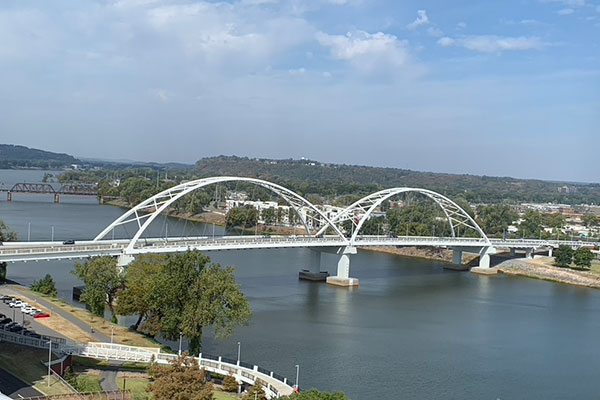 View Broadway Street Bridge from Marriott