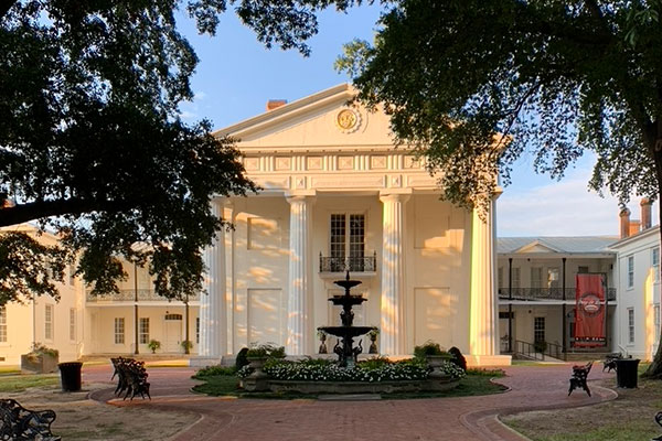 Old State House with fountain in front of it