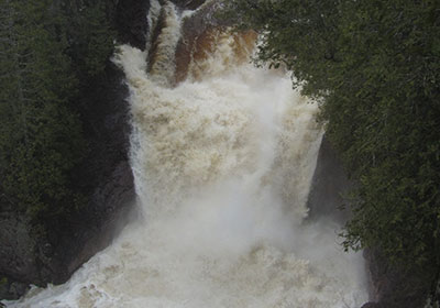 Closeup of waterfall