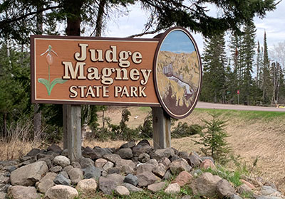 Judge C.R. Magney State Park sign