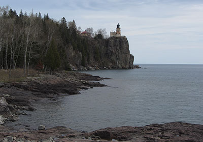 Split Rock State Park - lighthouse from beach