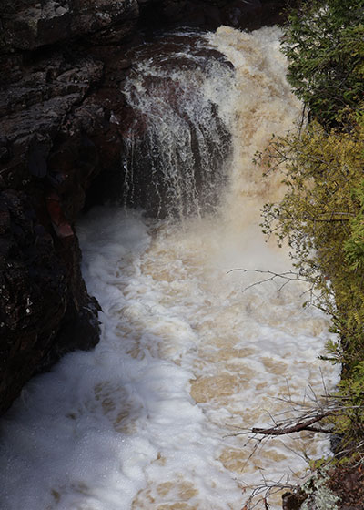 White water flows down river
