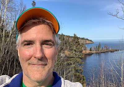 Pat in front of Lake Superior