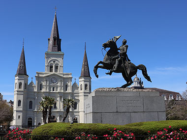 St. Louis Cathedral and Andrew Jackson Statue
