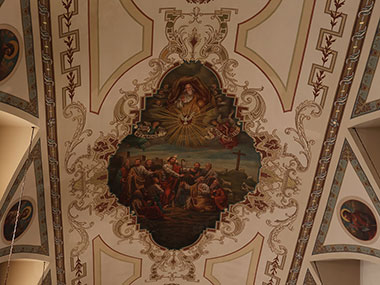 Painting on ceiling of St. Louis Cathedral