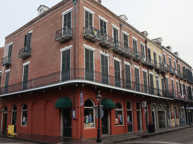 Balcony wraps around building