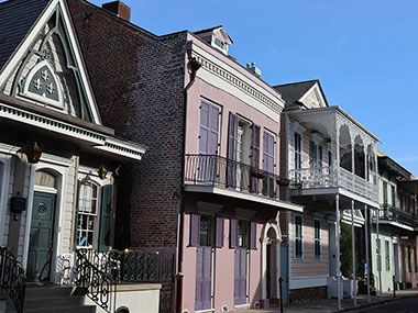 Block of buildings in French Quarter